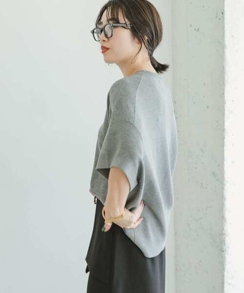 ITEMS URBANRESEARCH（アイテムズ アーバンリサーチ）の「ニットTシャツ（ニット/セーター・レディース・グレー/オレンジ/グレー系その他・FREE）」の5枚目の写真