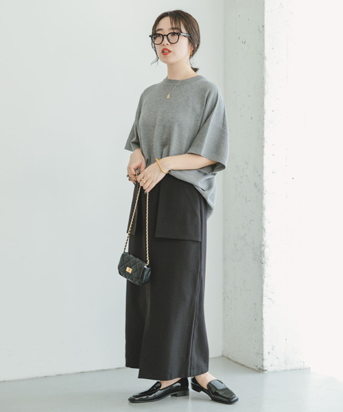 ITEMS URBANRESEARCH（アイテムズ アーバンリサーチ）の「ニットTシャツ（ニット/セーター・レディース・グレー/オレンジ/グレー系その他・FREE）」の7枚目の写真