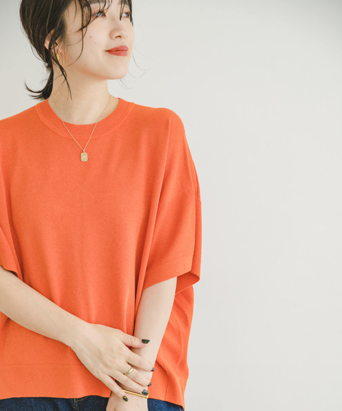 ITEMS URBANRESEARCH（アイテムズ アーバンリサーチ）の「ニットTシャツ（ニット/セーター・レディース・グレー/オレンジ/グレー系その他・FREE）」の13枚目の写真