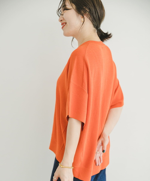 ITEMS URBANRESEARCH（アイテムズ アーバンリサーチ）の「ニットTシャツ（ニット/セーター・レディース・グレー/オレンジ/グレー系その他・FREE）」の14枚目の写真