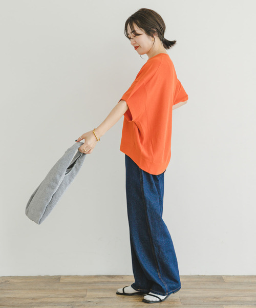 ITEMS URBANRESEARCH（アイテムズ アーバンリサーチ）の「ニットTシャツ（ニット/セーター・レディース・グレー/オレンジ/グレー系その他・FREE）」の17枚目の写真