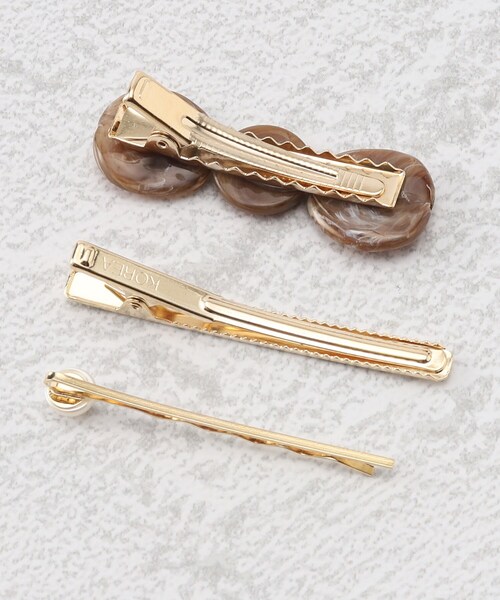 SHOO・LA・RUE(シューラルー)の「◆【3点セット】ヘアピン(その他ヘアアクセサリー・レディース・イエロー/ダークブラウン/グレー・00)」の5枚目の写真