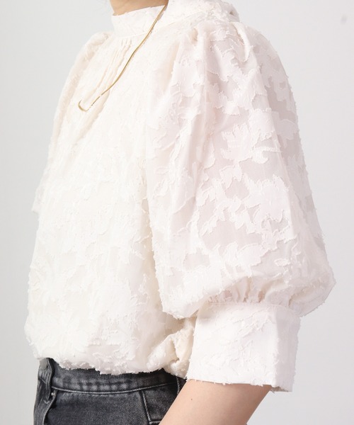 Blasty（ブラスティー）の「BLASTY ジャガードブラウス（シャツ/ブラウス・レディース・ブラック/オフホワイト/アイボリー・M）」の20枚目の写真