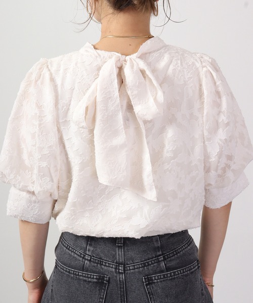 Blasty（ブラスティー）の「BLASTY ジャガードブラウス（シャツ/ブラウス・レディース・ブラック/オフホワイト/アイボリー・M）」の21枚目の写真