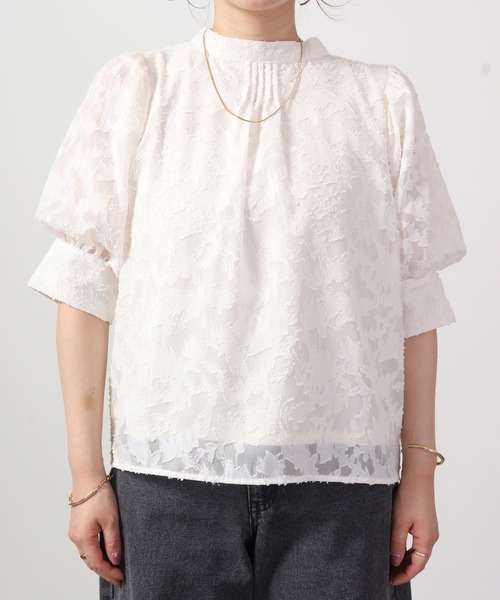 Blasty（ブラスティー）の「BLASTY ジャガードブラウス（シャツ/ブラウス・レディース・ブラック/オフホワイト/アイボリー・M）」の22枚目の写真