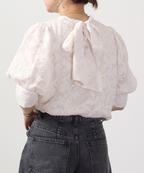 Blasty（ブラスティー）の「BLASTY ジャガードブラウス（シャツ/ブラウス・レディース・ブラック/オフホワイト/アイボリー・M）」の17枚目の写真