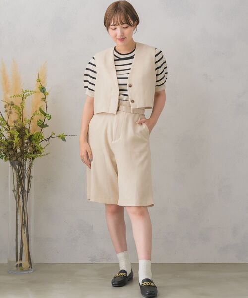 RETRO GIRL(レトロガール)の「ショートベスト(ベスト・レディース・ブラック/ナチュラル/ブラウン系その他2/ダークグレー・FREE)」の5枚目の写真