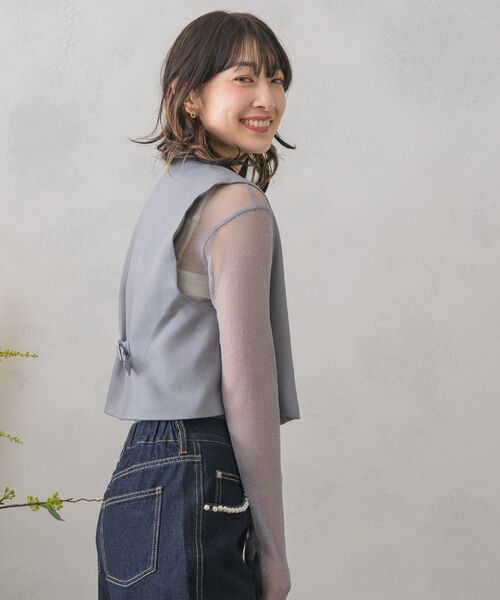 RETRO GIRL(レトロガール)の「ショートベスト(ベスト・レディース・ブラック/ナチュラル/ブラウン系その他2/ダークグレー・FREE)」の22枚目の写真