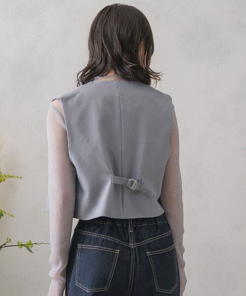 RETRO GIRL(レトロガール)の「ショートベスト(ベスト・レディース・ブラック/ナチュラル/ブラウン系その他2/ダークグレー・FREE)」の21枚目の写真