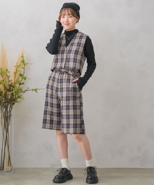 RETRO GIRL(レトロガール)の「ショートベスト(ベスト・レディース・ブラック/ナチュラル/ブラウン系その他2/ダークグレー・FREE)」の20枚目の写真