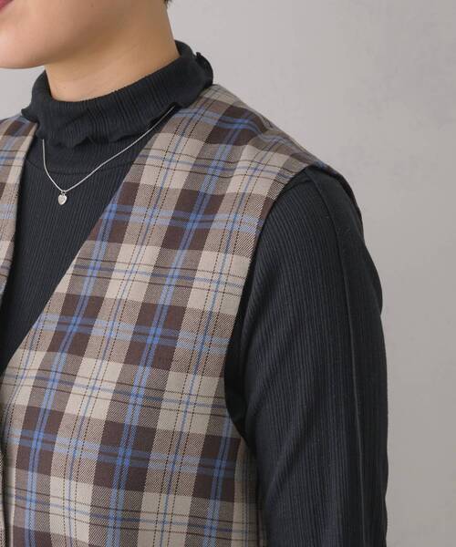 RETRO GIRL(レトロガール)の「ショートベスト(ベスト・レディース・ブラック/ナチュラル/ブラウン系その他2/ダークグレー・FREE)」の8枚目の写真