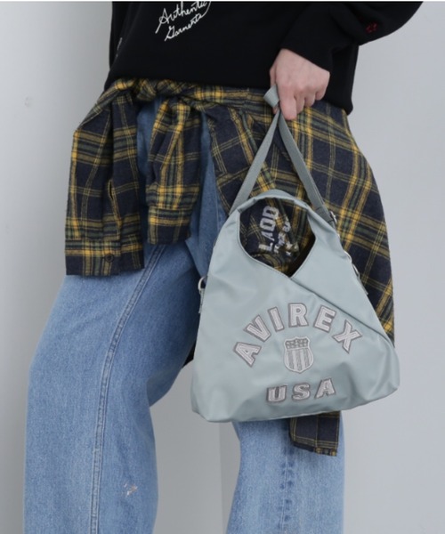 AVIREX（アヴィレックス）の「《直営店限定》SIGNATURE MINI SHOULDER BAG/シグネチャーロゴ ミニショルダーバッグ（ショルダーバッグ・レディース・オリーブ/ベージュ/ブラック/グリーン/チャコールグレー/ミント/ラベンダー・FREE/F）」の7枚目の写真