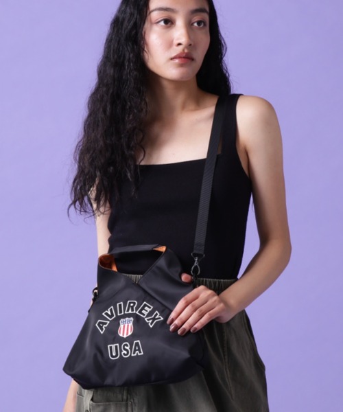 AVIREX（アヴィレックス）の「《直営店限定》SIGNATURE MINI SHOULDER BAG/シグネチャーロゴ ミニショルダーバッグ（ショルダーバッグ・レディース・オリーブ/ベージュ/ブラック/グリーン/チャコールグレー/ミント/ラベンダー・FREE/F）」の15枚目の写真
