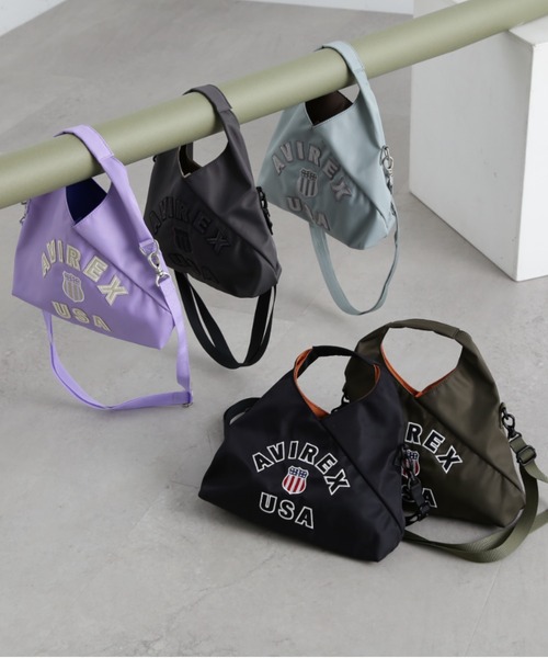 AVIREX（アヴィレックス）の「《直営店限定》SIGNATURE MINI SHOULDER BAG/シグネチャーロゴ ミニショルダーバッグ（ショルダーバッグ・レディース・オリーブ/ベージュ/ブラック/グリーン/チャコールグレー/ミント/ラベンダー・FREE/F）」の10枚目の写真
