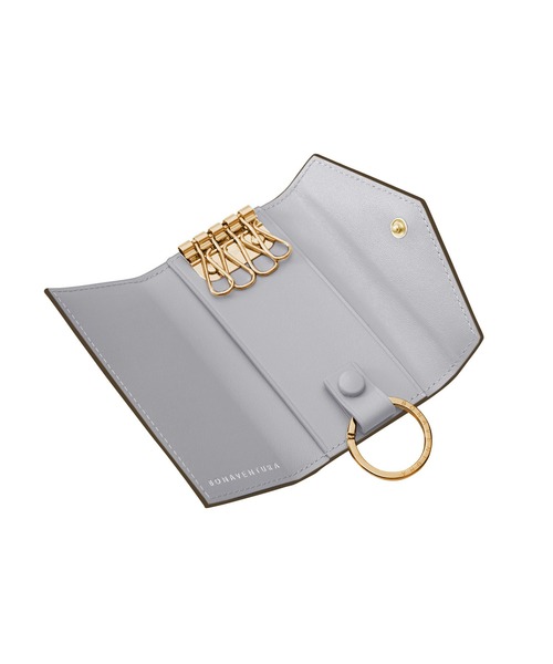 新品未使用 ボナベンチュラ BONAVENTURA キーケース 新色】ブラック×グリーン(スリム キーケース)