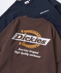 Dickies/ディッキーズ 別注 オーバーサイズ 裏起毛 ロゴ バックプリント ワンポイント刺繍 スウェット トレーナー/長袖 トップス プルオーバー/レディース メンズ