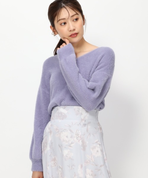 セール】バックレースシャギーニット/MM338301（ニット/セーター