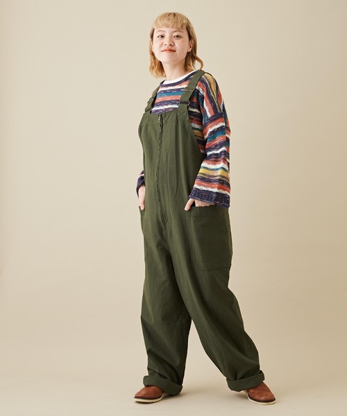 CUBE SUGAR（キューブシュガー）の「かすり染マルチボーダーニット前後2WAYプルオーバー（ニット/セーター・レディース・ネイビー/チャコールグレー/グリーン・M）」の11枚目の写真