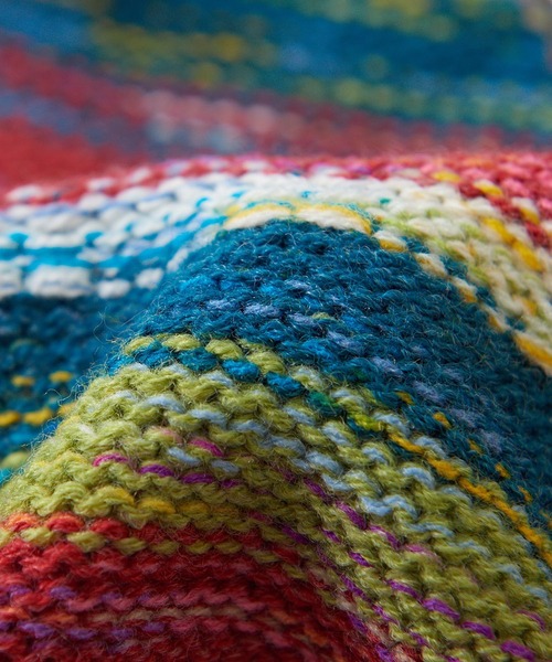 CUBE SUGAR（キューブシュガー）の「かすり染マルチボーダーニット前後2WAYプルオーバー（ニット/セーター・レディース・ネイビー/チャコールグレー/グリーン・M）」の21枚目の写真