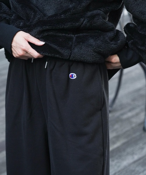 Champion(チャンピオン)の「【CHAMPION/チャンピオン】SWEAT PANT 裏起毛 スウェットパンツ ワイドパンツ CW-Y207 リサイクルポリエステル サステナブル ワイドシルエット(スウェットパンツ・レディース・ブラック/杢グレー/ベージュ・MEDIUM/LARGE)」の5枚目の写真