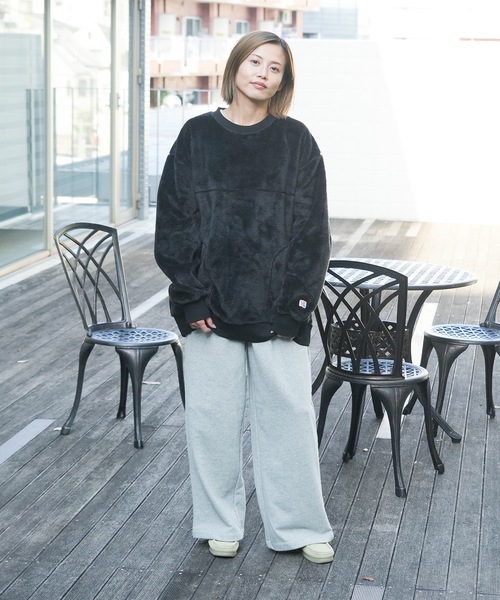 Champion(チャンピオン)の「【CHAMPION/チャンピオン】SWEAT PANT 裏起毛 スウェットパンツ ワイドパンツ CW-Y207 リサイクルポリエステル サステナブル ワイドシルエット(スウェットパンツ・レディース・ブラック/杢グレー/ベージュ・MEDIUM/LARGE)」の7枚目の写真