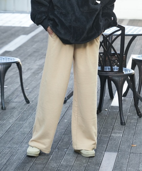 Champion(チャンピオン)の「【CHAMPION/チャンピオン】SWEAT PANT 裏起毛 スウェットパンツ ワイドパンツ CW-Y207 リサイクルポリエステル サステナブル ワイドシルエット(スウェットパンツ・レディース・ブラック/杢グレー/ベージュ・MEDIUM/LARGE)」の16枚目の写真