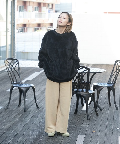 Champion(チャンピオン)の「【CHAMPION/チャンピオン】SWEAT PANT 裏起毛 スウェットパンツ ワイドパンツ CW-Y207 リサイクルポリエステル サステナブル ワイドシルエット(スウェットパンツ・レディース・ブラック/杢グレー/ベージュ・MEDIUM/LARGE)」の15枚目の写真