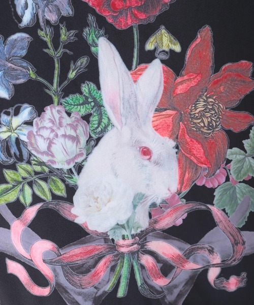 Three Four Time（ｽﾘｰﾌｫｰﾀｲﾑ）の「ウサギコラージュプリントリバーブルゾン（ブルゾン・レディース・ブラック・FREE）」の12枚目の写真