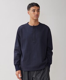 コットン ヘンリーネックTEE