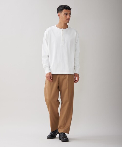 UNFILO(アンフィーロ)の「コットン ヘンリーネックTEE(Tシャツ/カットソー・メンズ・ホワイト系/ネイビー系/ワイン系・LARGE/X-LARGE/SMALL/MEDIUM)」の17枚目の写真