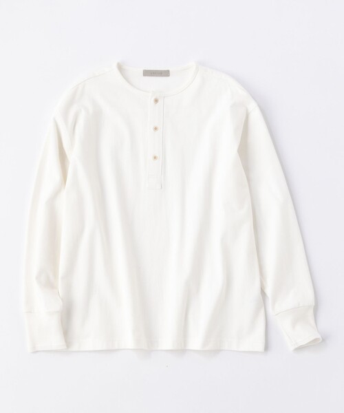 UNFILO(アンフィーロ)の「コットン ヘンリーネックTEE(Tシャツ/カットソー・メンズ・ホワイト系/ネイビー系/ワイン系・LARGE/X-LARGE/SMALL/MEDIUM)」の9枚目の写真