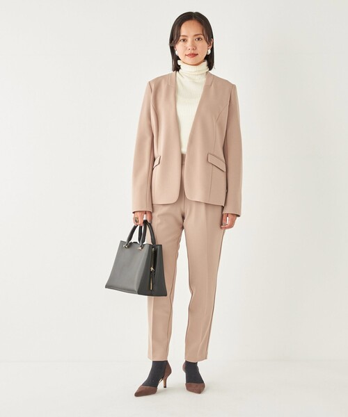 SHIPS Colors(シップス カラーズ)の「SHIPS Colors:〈手洗い可能〉ジョーゼット パンツ2 (セットアップ対応可能)◇(その他パンツ・レディース・ネイビー/ベージュ/ブラウン/ライトグレー/ダークグレー・MEDIUM/LARGE/SMALL)」の16枚目の写真