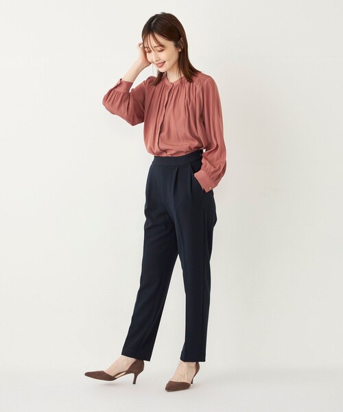 SHIPS Colors(シップス カラーズ)の「SHIPS Colors:〈手洗い可能〉ジョーゼット パンツ2 (セットアップ対応可能)◇(その他パンツ・レディース・ネイビー/ベージュ/ブラウン/ライトグレー/ダークグレー・MEDIUM/LARGE/SMALL)」の21枚目の写真
