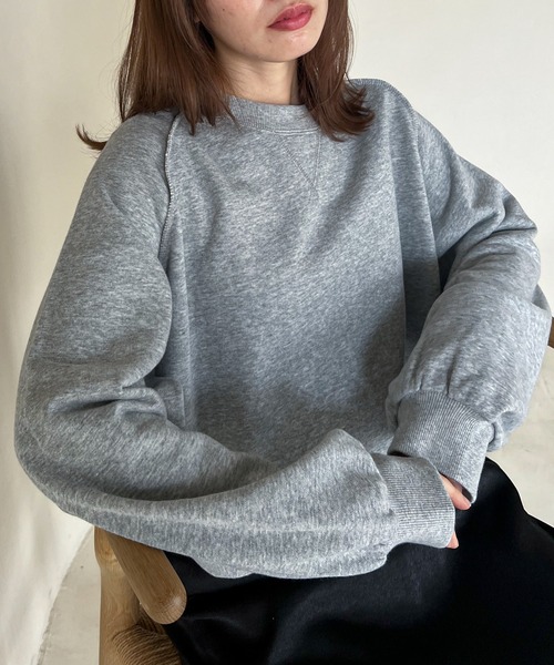feepur（フェピュール）の「アウトロックラグランショートスウェット（スウェット・レディース・レッド/ブラック/杢グレー/オートミール・MEDIUM）」の15枚目の写真