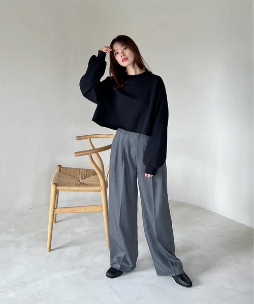 feepur（フェピュール）の「アウトロックラグランショートスウェット（スウェット・レディース・レッド/ブラック/杢グレー/オートミール・MEDIUM）」の20枚目の写真