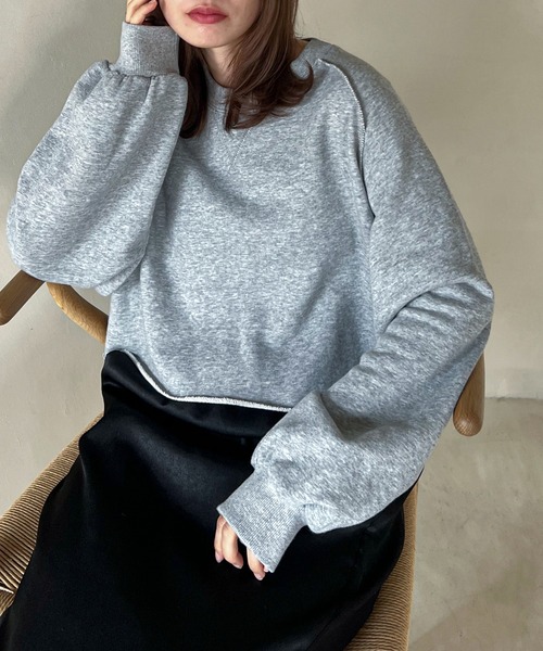 feepur（フェピュール）の「アウトロックラグランショートスウェット（スウェット・レディース・レッド/ブラック/杢グレー/オートミール・MEDIUM）」の14枚目の写真