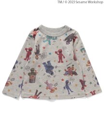 BIT'Z（ビッツ）の「セサミストリート総柄長袖Tシャツ（Tシャツ/カットソー・キッズ）」