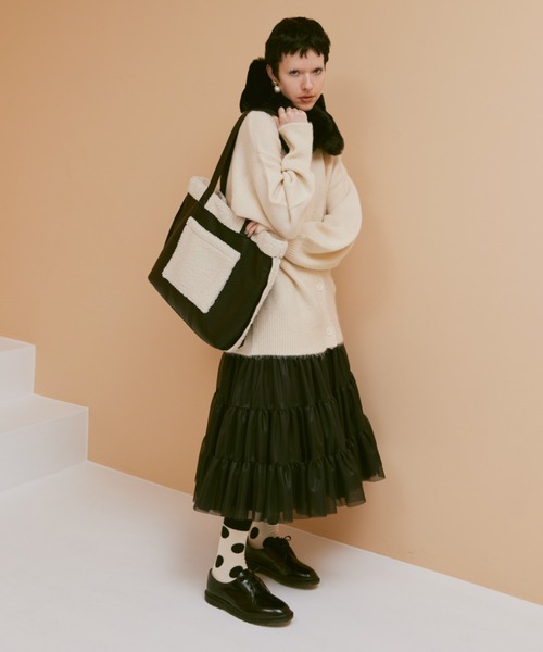 manana suerte（マニャーナスエルテ）の「ムートンボアトートバッグ（トートバッグ・レディース・ブラック・FREE）」の13枚目の写真