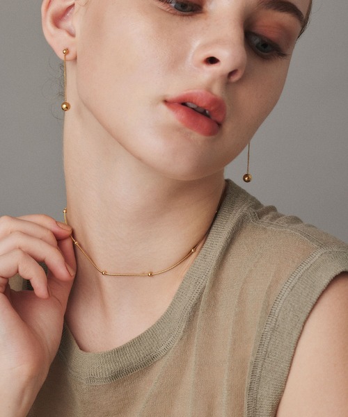 CENE(セネ)の「【CENE】セネ/ドットボールネックレス(ネックレス・レディース・シルバー/ゴールド・FREE)」の5枚目の写真