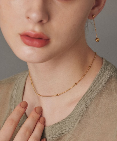 CENE(セネ)の「【CENE】セネ/ドットボールネックレス(ネックレス・レディース・シルバー/ゴールド・FREE)」の4枚目の写真