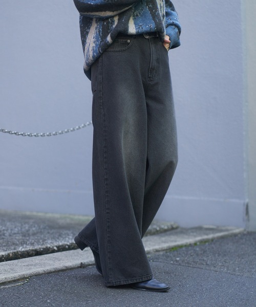 COLONY 2139（コロニートゥーワンスリーナイン）の「ワイドストレートデニム（デニムパンツ・メンズ・ブラック系その他/ブラック・MEDIUM/LARGE）」の7枚目の写真