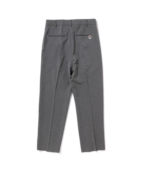 A BATHING APE（アベイシングエイプ）の「APE HEAD ONE POINT 2 TUCK PANTS（スラックス・レディース・チャコール/ベージュ・MEDIUM/SMALL）」の3枚目の写真