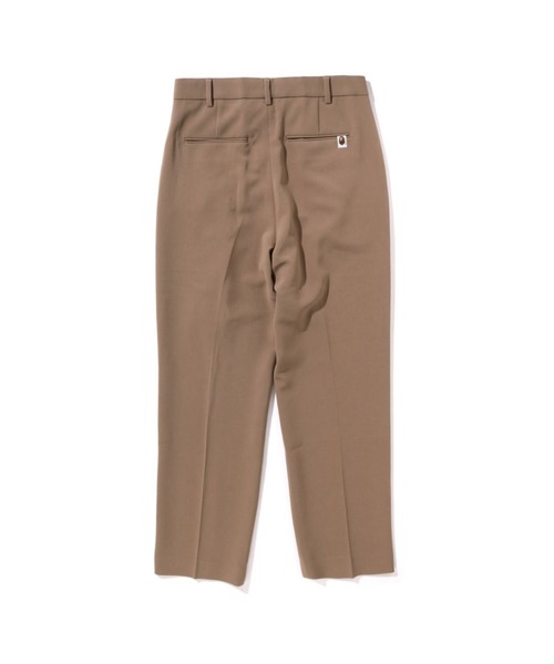 A BATHING APE（アベイシングエイプ）の「APE HEAD ONE POINT 2 TUCK PANTS（スラックス・レディース・チャコール/ベージュ・MEDIUM/SMALL）」の4枚目の写真