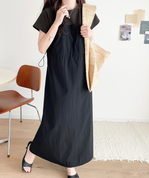 classicalelf(クラシカルエルフ)の「夏に大活躍!さらっと着て、こなれ見え。ビスチェドッキングワンピース(無地&ボーダー柄)(ワンピース・レディース・ベージュ系その他/ホワイト×ブラック/ブラック系その他/チャコールグレー×ブラック・X-LARGE/SMALL/MEDIUM/LARGE)」の19枚目の写真