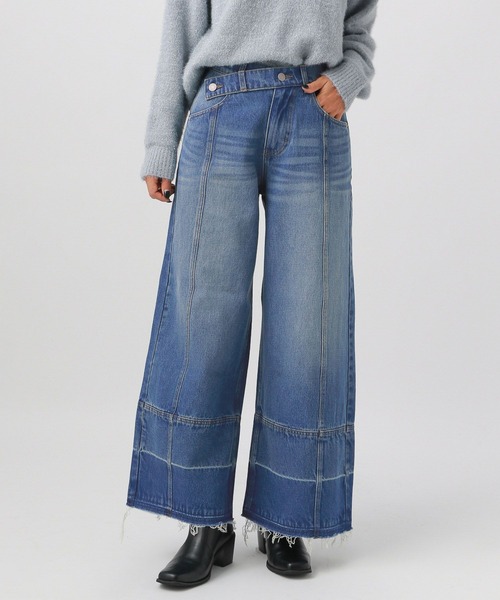 BAYFLOW（ベイフロー）の「Cross Baggy Jeans（デニムパンツ・レディース・インディゴブルー/サックスブルー・MEDIUM/SMALL）」の5枚目の写真