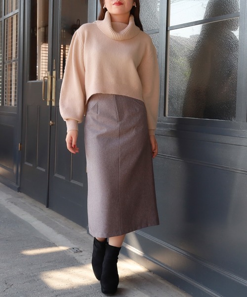 ASTORIA ODIER(アストリアオディール)の「オフタートルクロップドニット(ニット/セーター・レディース・ホワイト/ピンク/ライトグレー/ラベンダー・MEDIUM)」の12枚目の写真