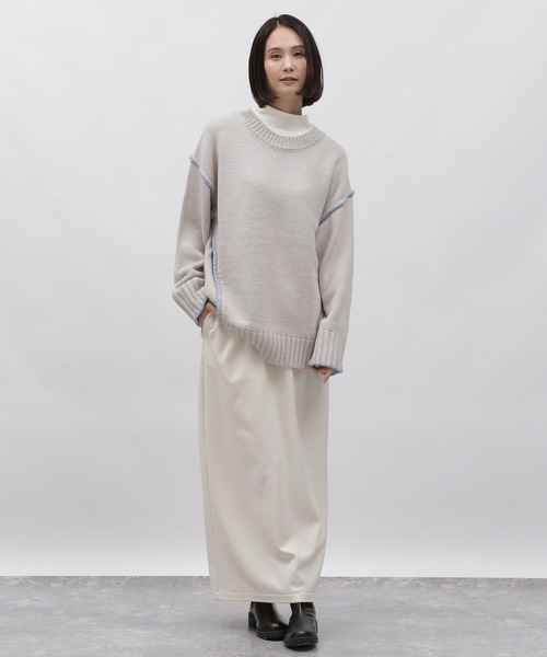 LAKOLE（ラコレ）の「3ゲージハンドステッチ風プルオーバー / 995960（ニット/セーター・レディース・ラベンダー/ライトグレー/ブラック/ナチュラル・SMALL/MEDIUM）」の14枚目の写真