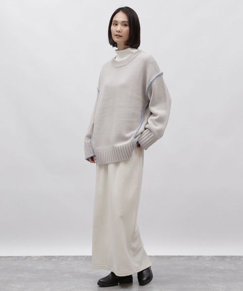 LAKOLE（ラコレ）の「3ゲージハンドステッチ風プルオーバー / 995960（ニット/セーター・レディース・ラベンダー/ライトグレー/ブラック/ナチュラル・SMALL/MEDIUM）」の15枚目の写真