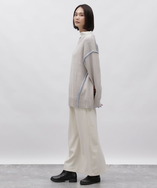 LAKOLE（ラコレ）の「3ゲージハンドステッチ風プルオーバー / 995960（ニット/セーター・レディース・ラベンダー/ライトグレー/ブラック/ナチュラル・SMALL/MEDIUM）」の16枚目の写真