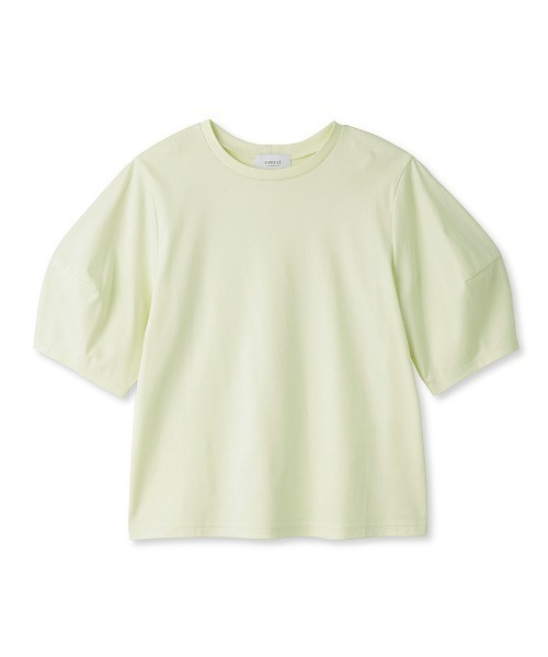 emmi（エミ）の「【emmi atelier】シルケットカットＴシャツ（Tシャツ/カットソー・レディース・ブラック/ブラウン/ライム/ホワイト・FREE）」の4枚目の写真